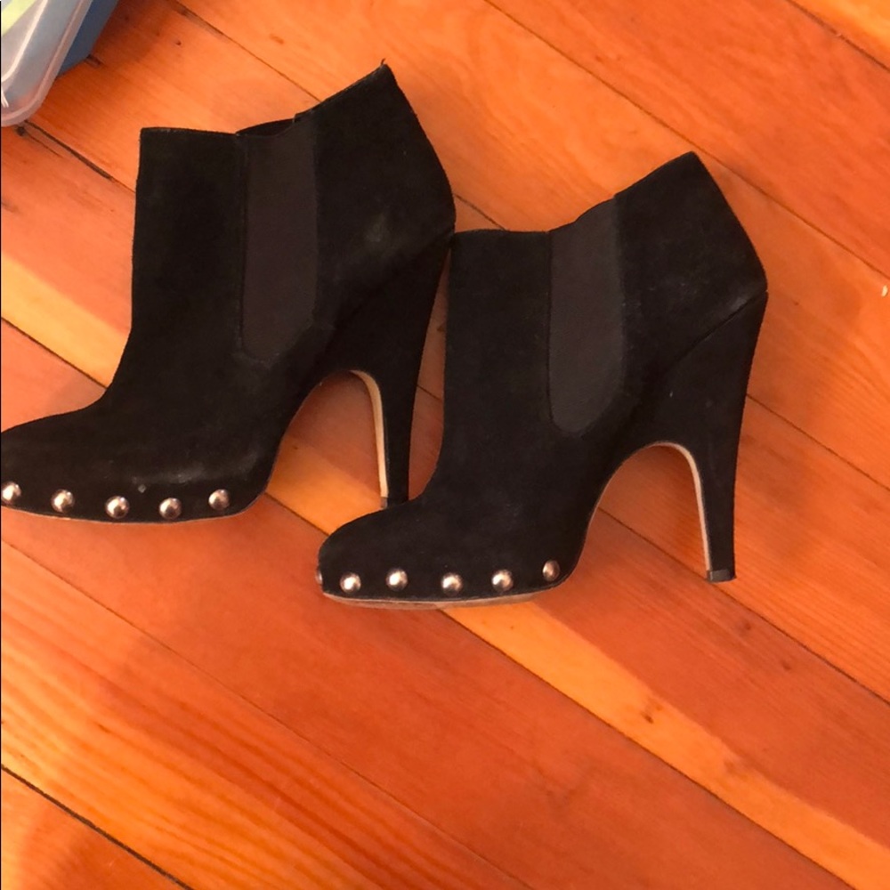 Dolce vita booties with studs, black suede sz 7